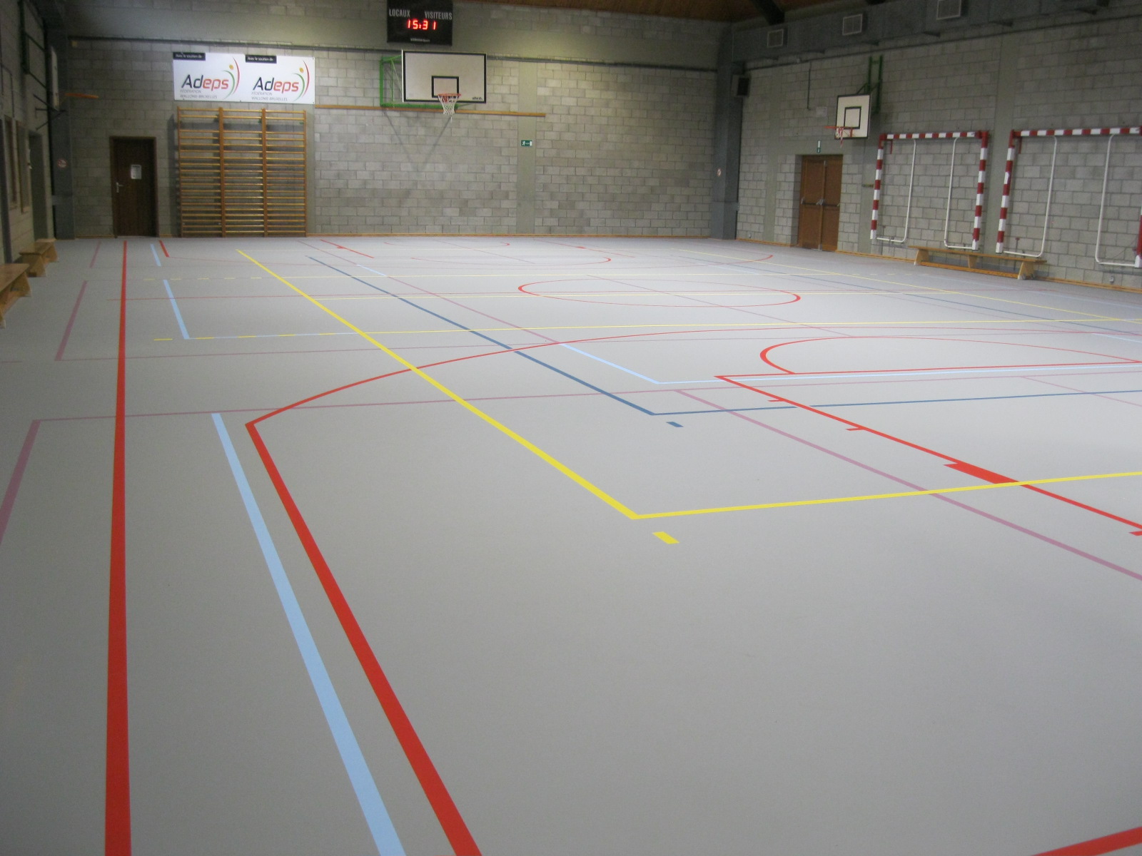 Rénovation du sol de la salle de sport - Premesques